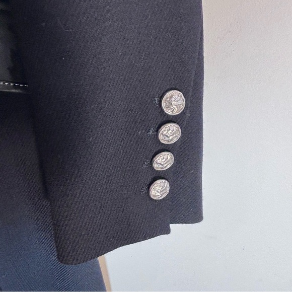 THE UPSIDE Sz M (estimated) Fit & Flare Western Inspired Wool Blend Maxi Coat - Picture 9 of 16